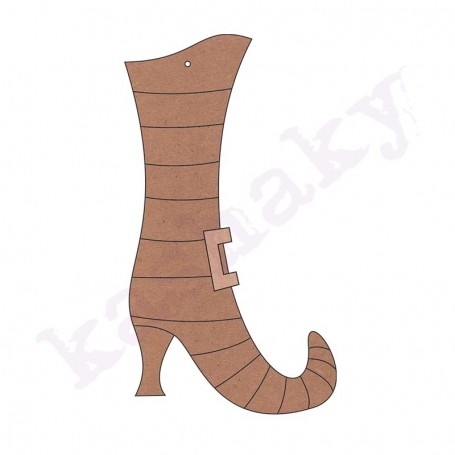 bota alta rayas 19,5×35 cm