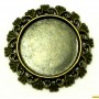Base Camafeo Redonda Oro Viejo 30mm Ext. 20mm Int.