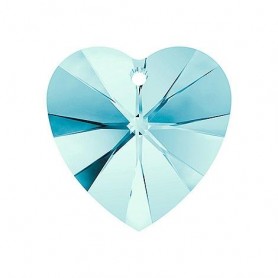 Colgante Corazon Aquamarina Xilion de cristal Swarovski 14,4x14mm.