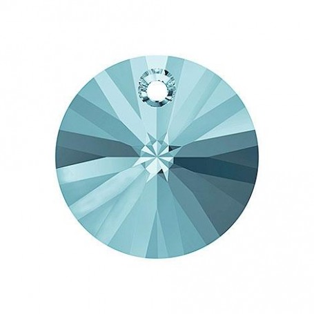 Colgantes Disco de Cristal Xilion Swarovski Aquamarine 6mm.