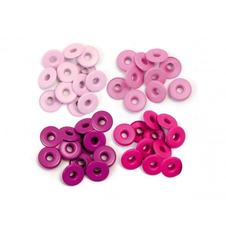 40 Eyeletes Aluminio Rosa We R Memory Keepers (10 por color)