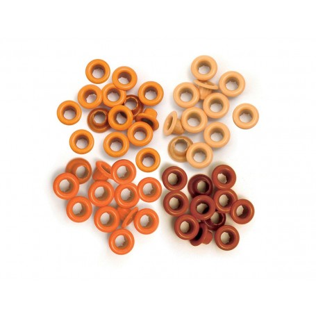 60 Eyeletes Color Naranja We R Memory Keepers (15 cada color)