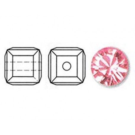 Cubo Swarovski Light Rose 6MM