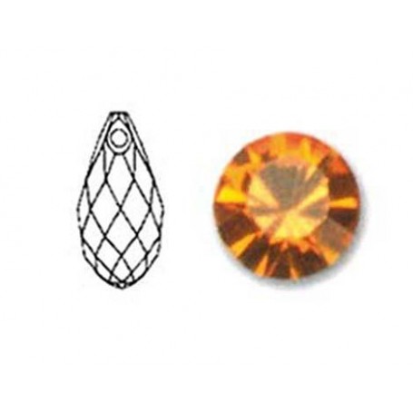 Colgante Lagrima Swarovski Topaz 11x5,5mm