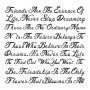 Plantilla Stencil Cadence Home Decor Midi Textos 25x25cm.