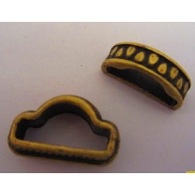 Pieza Media Caña Estrecha Oro Viejo 4mm Ancho