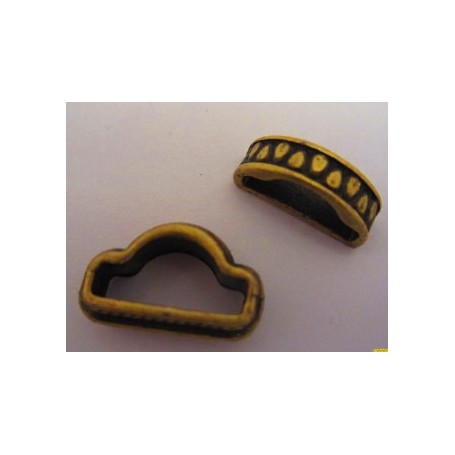 Pieza Media Caña Estrecha Oro Viejo 4mm Ancho