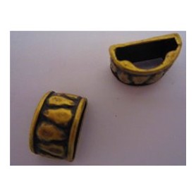 Pieza Media Caña Ancha Oro Viejo 8mm Ancho