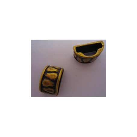 Pieza Media Caña Ancha Oro Viejo 8mm Ancho