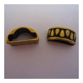 Pieza Media Caña Mediana Oro Viejo 8mm Ancho