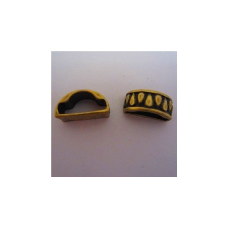 Pieza Media Caña Mediana Oro Viejo 8mm Ancho