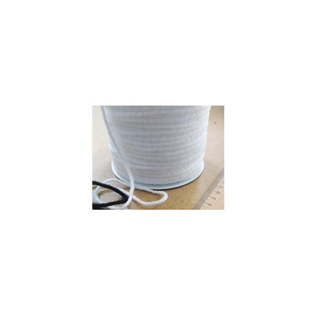 Cordon Lycra Mascarillas Redonda Blanca 4mm grosor