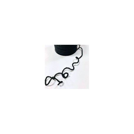 Cordón Lycra Mascarillas 4mm Color Negro