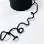 Cordón Lycra Mascarillas 4mm Color Negro