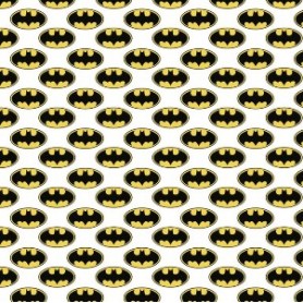 Tela patchwork 100% Algodon Logo Batman Anchura 1,50m. Venta de 10 en 10cm