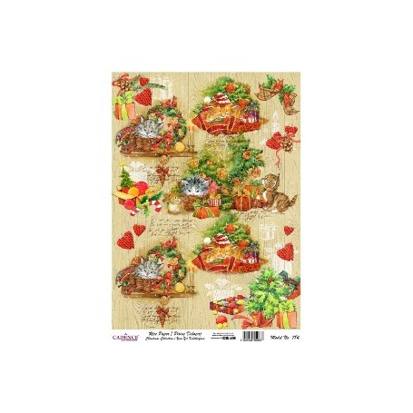 Papel de Arroz Cadence Navidad 30x41cm