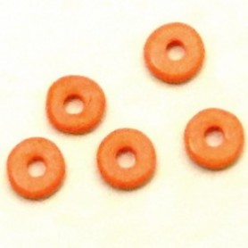 Ceramica Circular Plana Naranja Diametro 9mm Pase 2mm (10 Unidades)