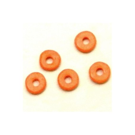 Ceramica Circular Plana Naranja Diametro 9mm Pase 2mm (10 Unidades)