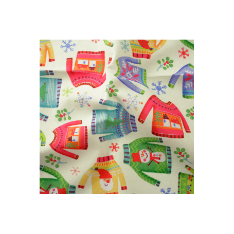  Tejido 100%Algodon Patchwork Jerseys de Navidad. Ancho 1,50m Venta 10 en 10cm