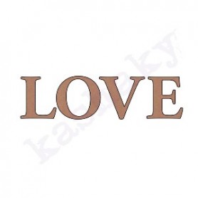 Palabra DM "Love" Letras Sueltas  22x6cm.