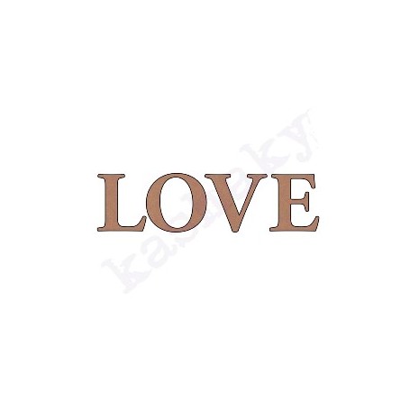 Palabra DM "Love" Letras Sueltas  22x6cm.