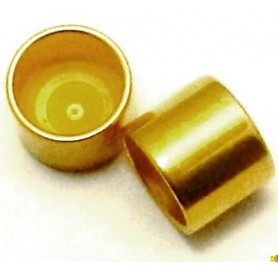 Terminal Tope Liso Oro Brillante 8mm Int.