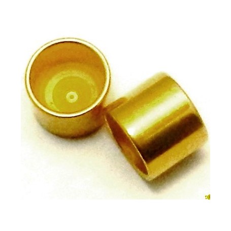 Terminal Tope Liso Oro Brillante 8mm Int.