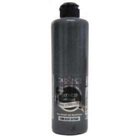 Pintura Acrílica Multisuperficie Hybrid  Metálica Cadence Negra 500ml