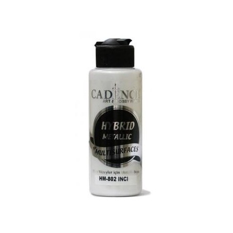 Pintura Acrílica Multisuperficie Hybrid  Metálica Cadence Perla 120ml