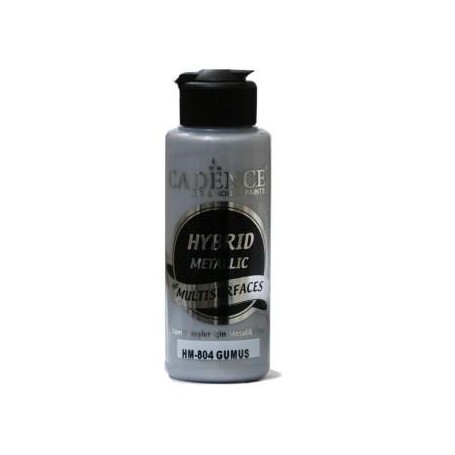 Pintura Acrílica Multisuperficie Hybrid  Metálica Cadence Plata 120ml