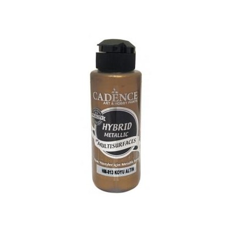 Pintura Acrílica Multisuperficie Hybrid  Metálica Cadence Oro Oscuro 120ml