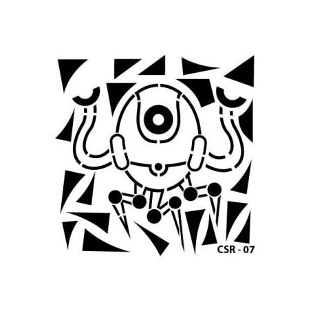 Kids Robots Stencil 15x15 cm CADENCE