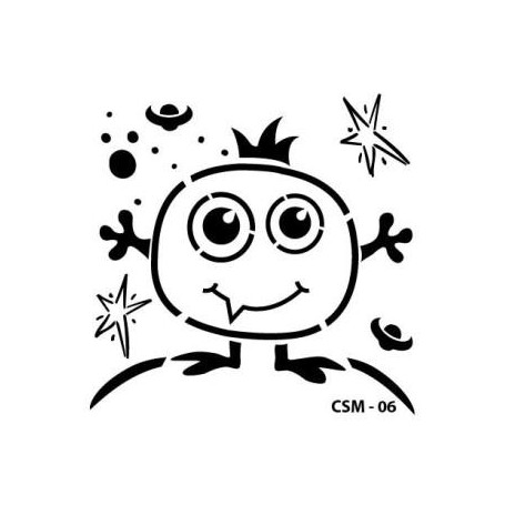 Kids Monster Stencil 15x15 cm CADENCE