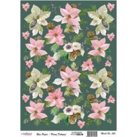 Papel de Arroz Cadence Poinsettias 30x41cm