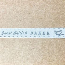 Cinta Algodon Beig y Gris, Great British Baker 15mm