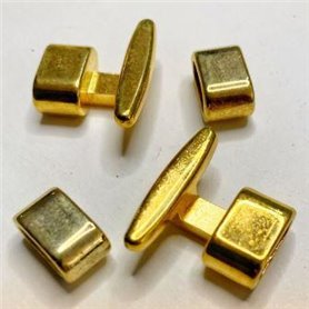 Cierre Gancho 2 Partes Oro Brillante 10x4mm Int.