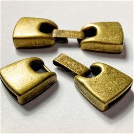 Cierre Oro Viejo 2 Partes  3x13mm. Int.