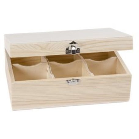 Caja Té Madera Pino 22x15x9cm