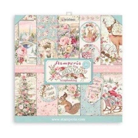 Colección Scrapbooking Pink Christmas Stampería 30,5x30,5 cm