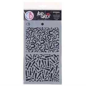 Plantilla Texture Stencil Question Mark 12,5x20cm