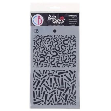 Plantilla Texture Stencil Question Mark 12,5x20cm