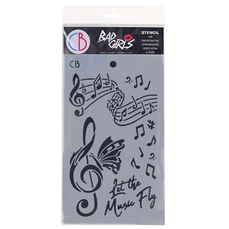 Plantilla Texture Let The Music Fly 12,5x20cm