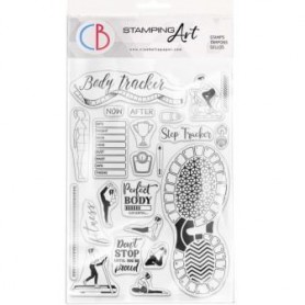 Stamping Art Set Sellos 6x8 pulgadas BuJo Fitness