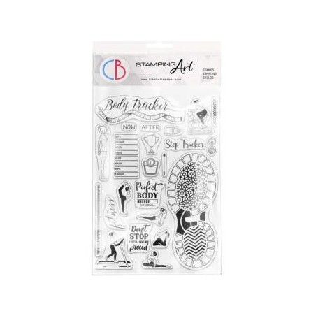 Stamping Art Set Sellos 6x8 pulgadas BuJo Fitness