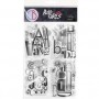 Stamping Art Set Sellos 6x8 pulgadas Design Letters ABCD