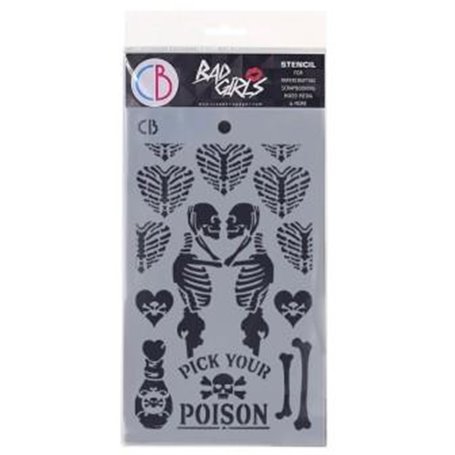 Plantilla Texture Poison Love 12,5x20cm