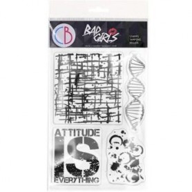 Stamping Art Set Sellos 4x6 pulgadas Attitude is Everything