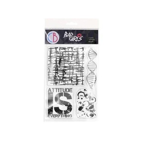 Stamping Art Set Sellos 4x6 pulgadas Attitude is Everything