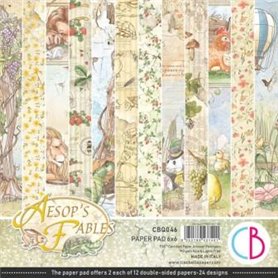 Coleccion Ciao Bella, Aesop's Fables Paper Pad 15x15cm, 12 papeles