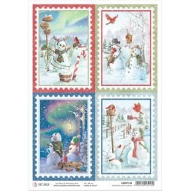 Papel de Arroz A4 Northern Lights Stamps